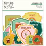Simple Stories TRAIL MIX Patches Bits 46pc