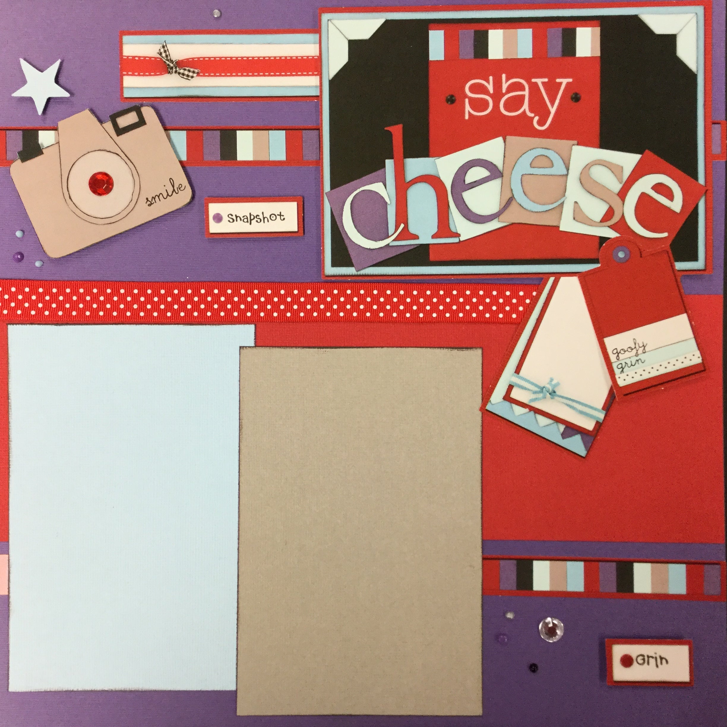 5145FACE-D099-449A-940E-3A68CB4B263F Page Kit (2) 12X12 SAY CHEESE Scrapbook @Scrapbooksrus - Image 1