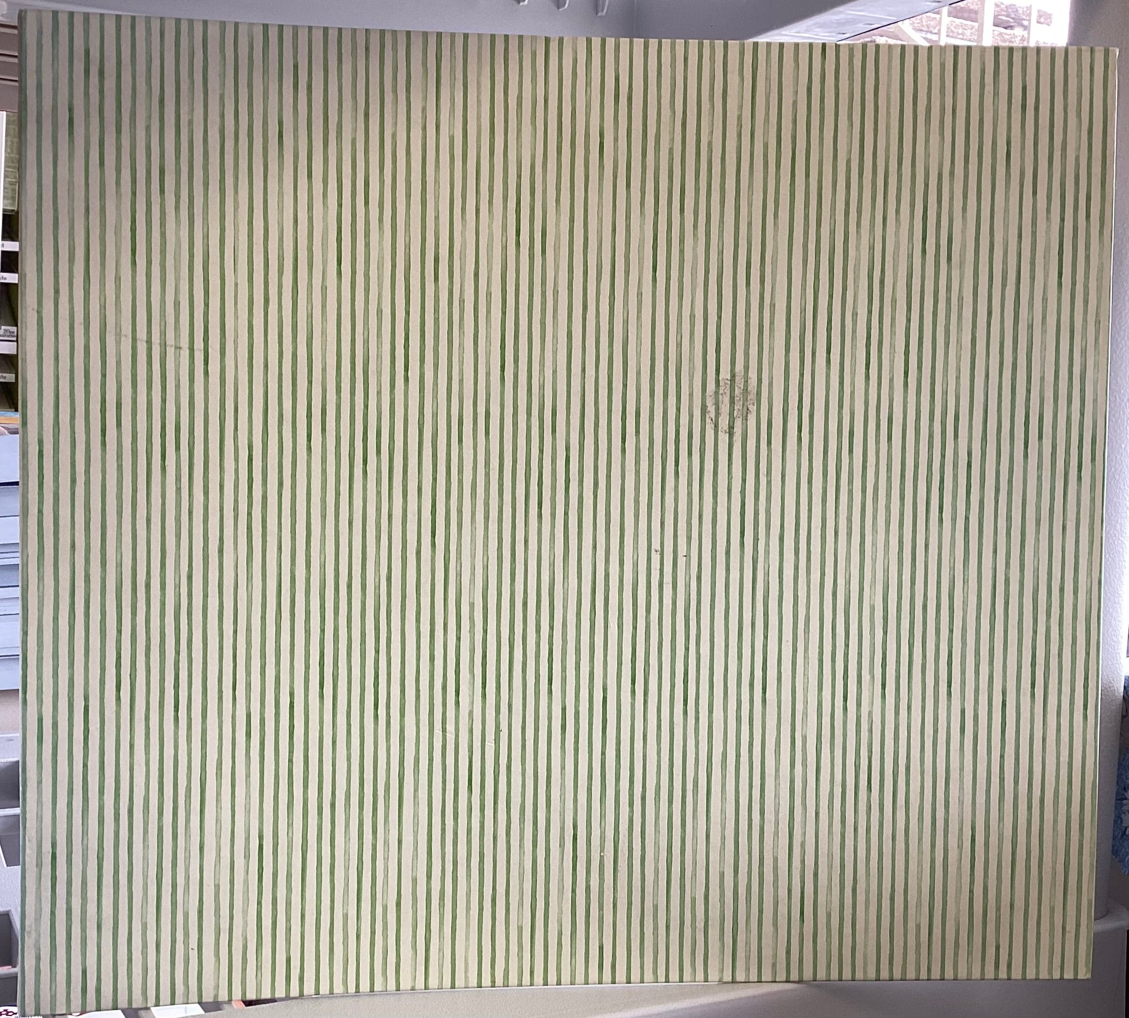 527FE87E-1AD8-41A2-80F7-8663FC9EB2EB GREEN STRIPES 12”x12” Scrapbook Album - Image 1