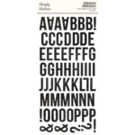 Simple Stories Essentials FOAM ALPHAS VINTAGE BLACK Letter Stickers