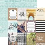 Paper House FRANCE TAGS 12X12 Scrapbook Paper