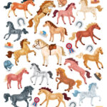 Sticker King HORSES Glitter Stickers 30pc