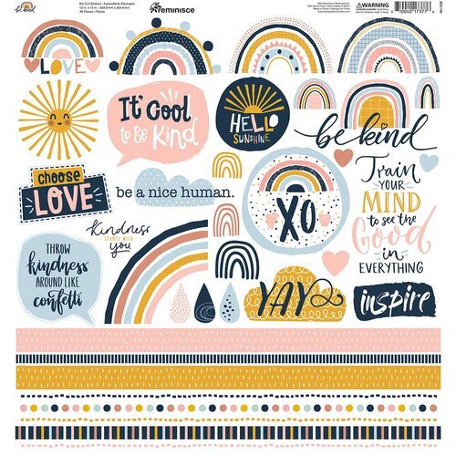 5699DAE1-7974-4D8C-8B05-4CA1FC539EA5 Reminisce BE KIND Scrapbook Paper Pack 2pc - Image 1