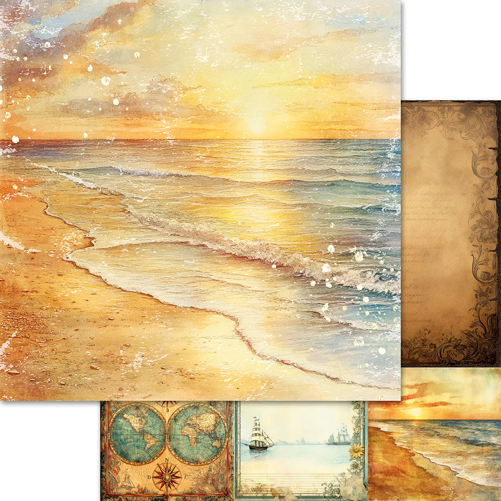 569B81C4-F458-42BD-BA41-B8FE71202E71 Memory Place Sail Away PARADISE FOUND 05 12X12 Scrapbook Paper - Image 1