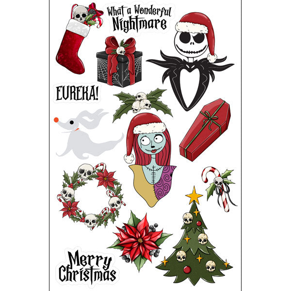 569CE630-F786-4440-9725-D22EB572A05C Scrapbook Customs CREEPY CHRISTMAS EMBELLISHMENTS Disney Laser DieCuts - Image 1