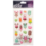 Sticko PUP-CICLES Themed Dimensional Stickers 20pc