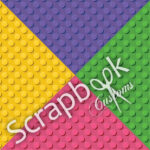 Lego GIRL MULTI-COLOR BUILDING BLOCKS Scrapbook Paper