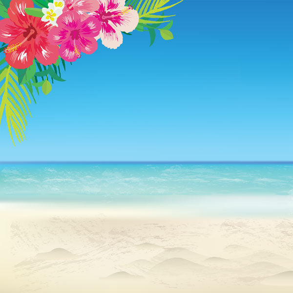 5987D390-1D10-4285-B2C6-66EF4BFE5F3C Scrapbook Customs HAWAII TROPICAL 12"X12" Scrapbook Paper - Image 1