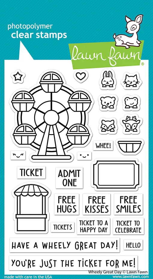 599AFC40-8FA7-4A72-985C-38F2921081DD Lawn Fawn WHEELY GREAT DAY Stamp & Die Set - Image 1