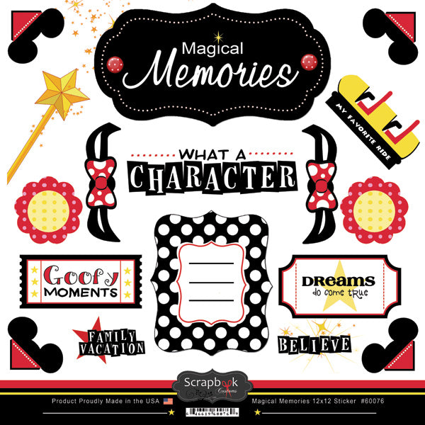 5A18337F-C5F4-44A1-A9F4-D8B093C7785E MAGICAL MEMORIES 12"X12" Sticker Scrapbook Customs - Image 1