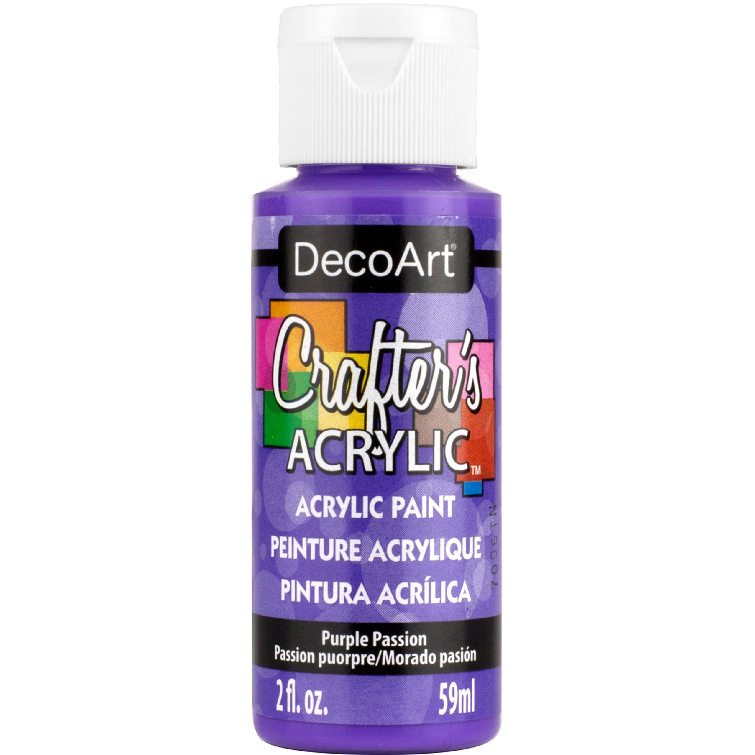 5A26E325-B62D-4C9E-AE41-461E47347152 DecoArt Crafter's Acrylic PURPLE PASSION Acrylic Gloss Paint 2oz - Image 1