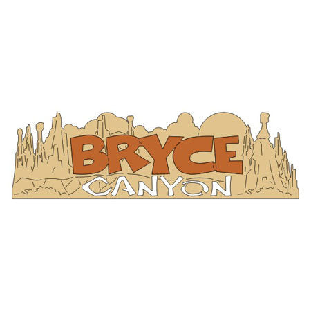 5A3B7000-CB10-47A8-9C06-8ACCDE092D4A BRYCE CANYON Word & Background Title Travel Laser Cuts 1pc - Image 1