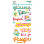Simple Stories JUST BEACHY Foam Stickers 33pc