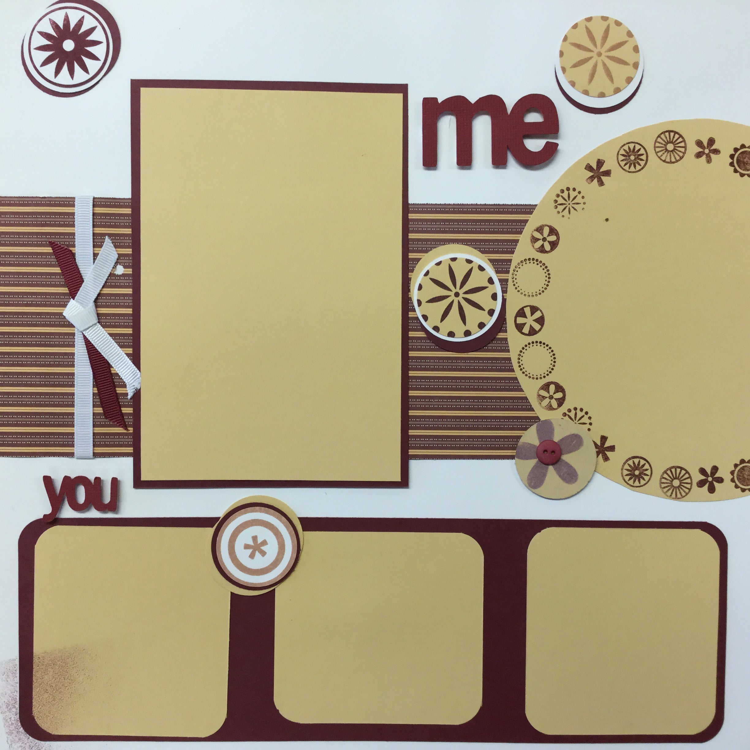 5C125C4E-73A8-4238-9988-E73B5FF2C31E Premade Pages $5.00 ME AND YOU (2) 12"X12" Scrapbook Pages - Image 1