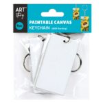 Little Birdie PAINTABLE CANVAS Keychain 4pc