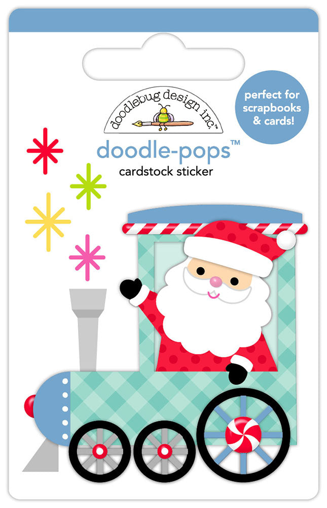 5E27A7A5-1D4E-43BA-8B1D-6371DE97C10D Doodlebug Doodle-Pops Oh What Fun SANTA'S ON HIS WAY 3D Stickers - Image 1
