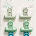 Heidi Swapp GREENS Bulldog Clips 6pc