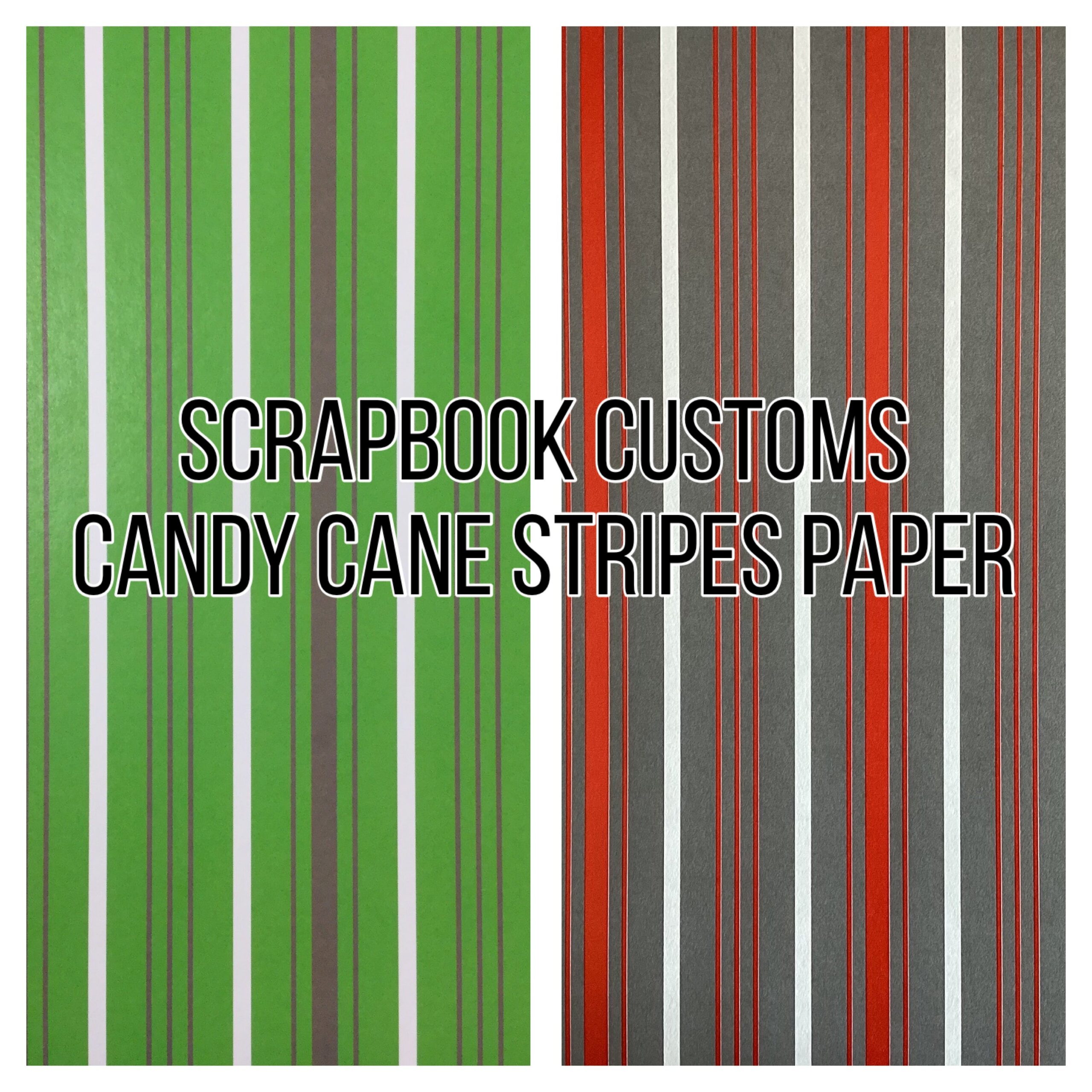 60859961-511B-462A-99A2-E1943EF9B5BA Scrapbook Customs CANDY CANE STRIPE 12X12 Scrapbook Paper - Image 1