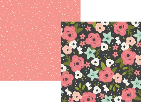 612C4D79-6F38-4B03-BDE8-E3B1FF1A29BD Simple Stories Bloom TODAY’S THE DAY 12x12” Scrapbook Paper - Image 1