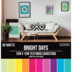 Colorbok 12”x12” Textured Cardstock BRIGHT DAYS 30 Sheets