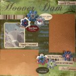 Premade HOOVER DAM 12"X12" Scrapbook Page