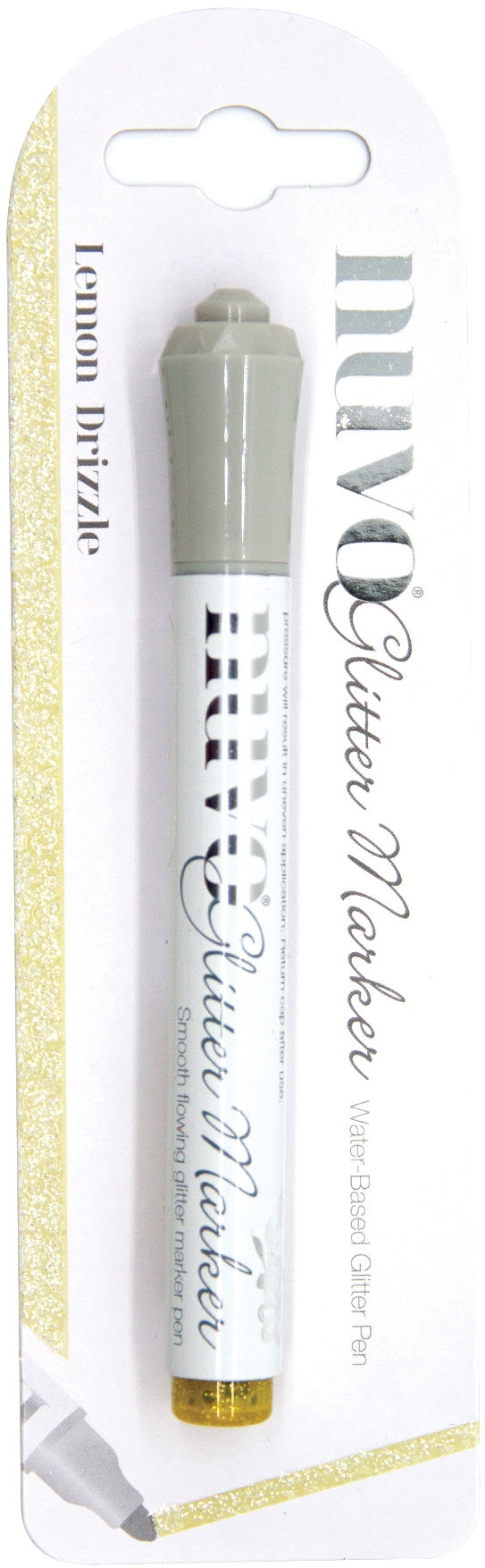 650634PK Nuvo Glitter Marker LEMON DRIZZLE Water-based Pen - Image 1