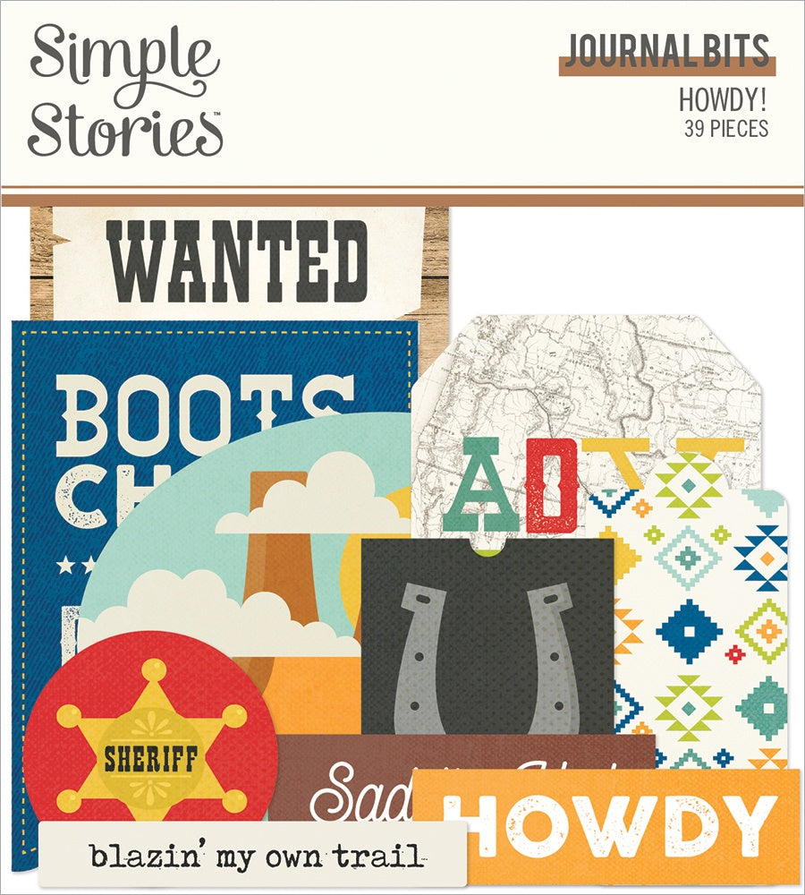 653469PK Simple Stories HOWDY Journal Bits 39pcs - Image 1