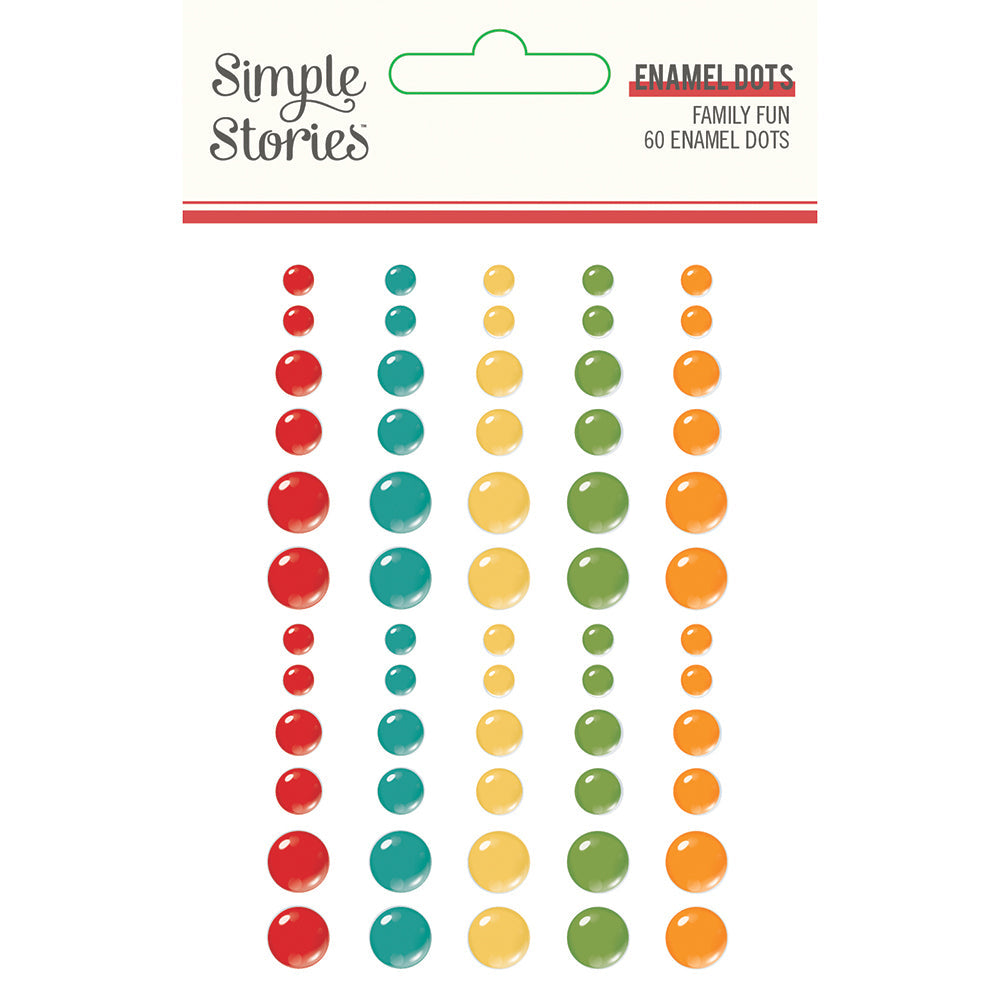 659811CC-727F-4774-8D91-892431409FA8 Simple Stories FAMILY FUN Enamel Dots 60pc - Image 1