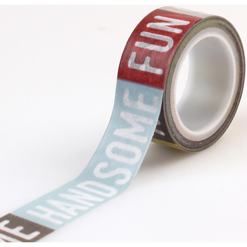 65EA9C88-2F03-4288-B8F1-BF4C818B5C2C Echo Park Petticoats & Pinstripes BOY WORDS Decorative Washi Tape - Image 1