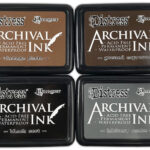 Ranger DISTRESS 4pc INK PAD STACK Permanent Waterproof Archival