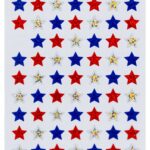 Sticko 4TH OF JULY STAR REPEATS Themed Stickers 98pc