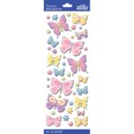 Sticko BUTTERFLIES Themed Puffy Stickers 41pc