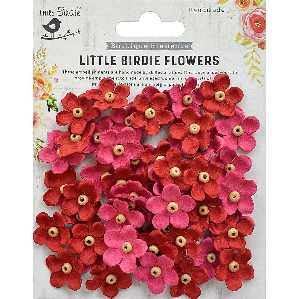 680976PK Little Birdie Handmade Flowers BEADED BLOOMS CANDY MIX 50pc - Image 1
