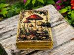 Soft Leather Journal Grimoire VINTAGE MUSHROOM Handmade Blank A7