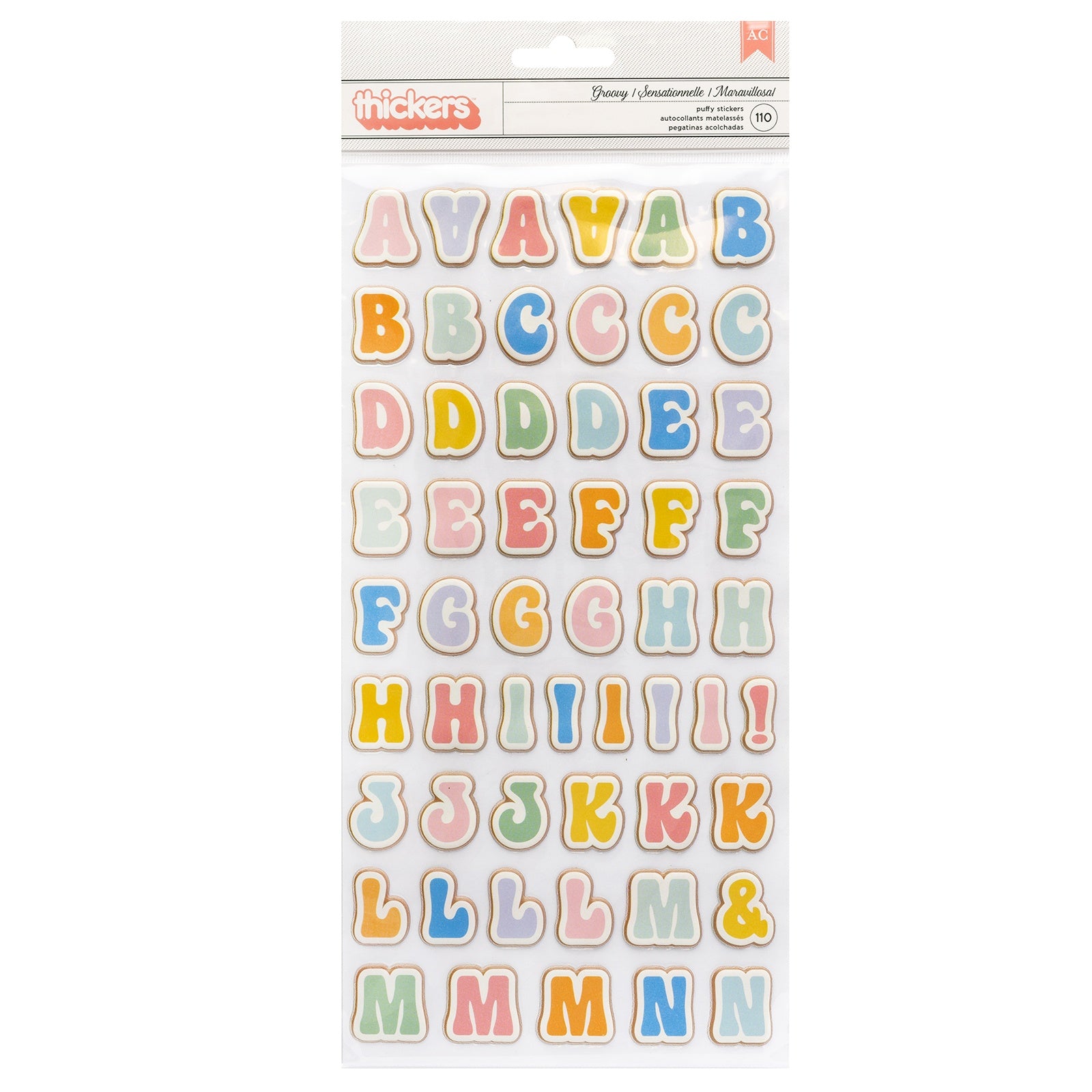 686384PK.jpg Thickers Jen Hadfield GROOVY Puffy Stickers - Image 1