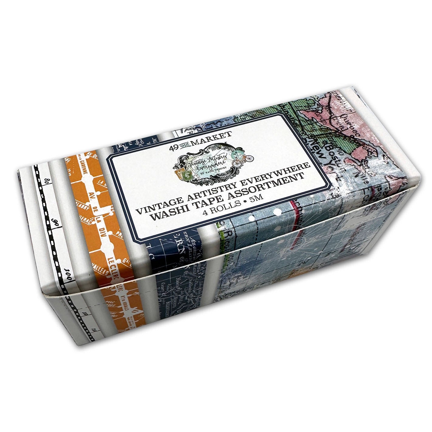 687212PK 49 and Market Vintage Artistry EVERYWHERE WASHI TAPE 4 Rolls Repositionable - Image 1