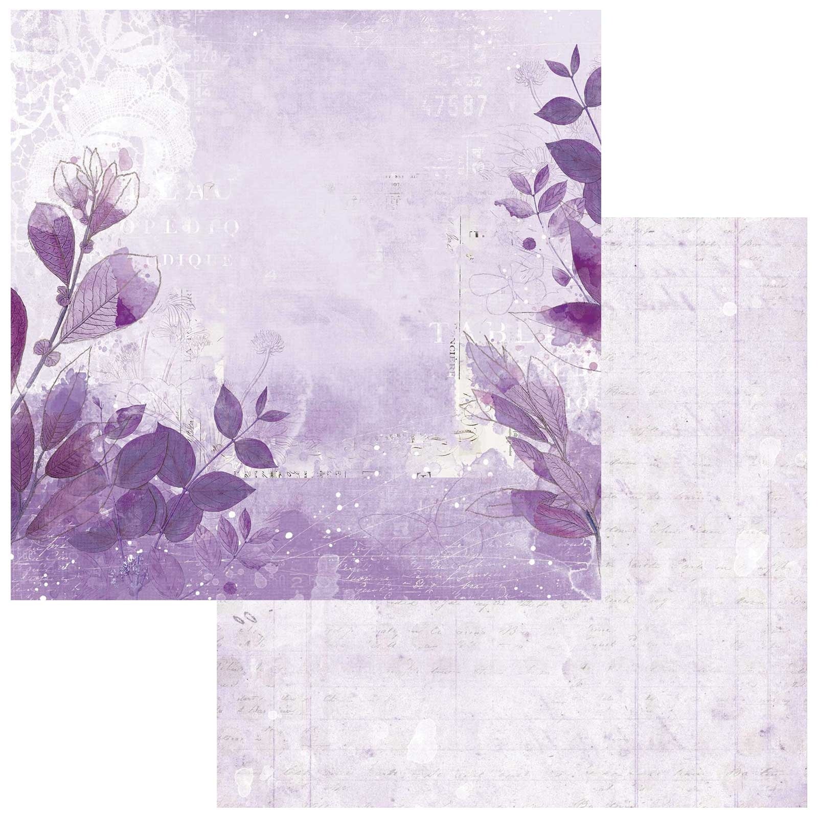 687662PR 49 and Market Color Swatch LAVENDER PAPER 3 12”X12” Scrapbook Paper - Image 1