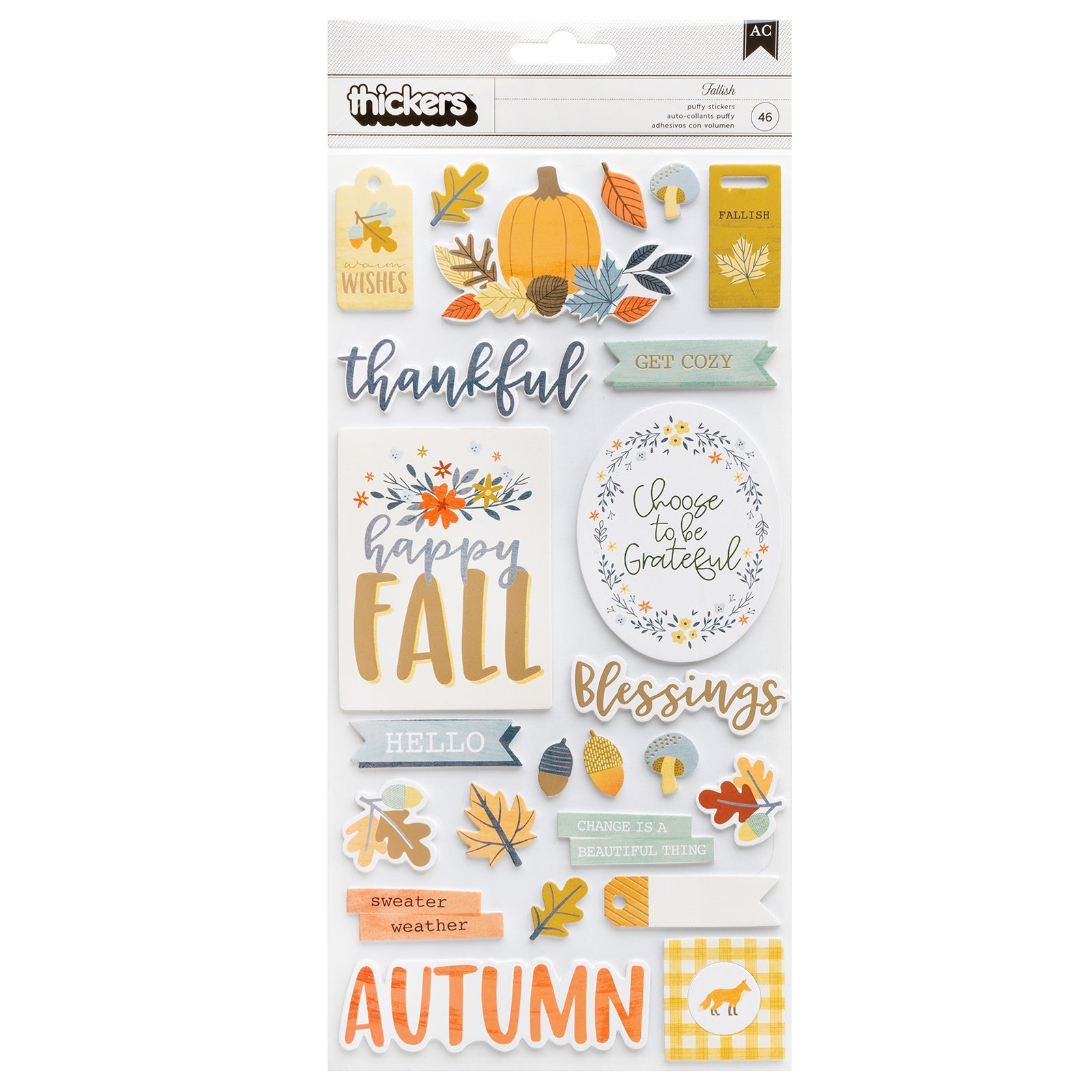691839PK AC Thickers Farmstead Harvest FALLISH Puffy Stickers - Image 1