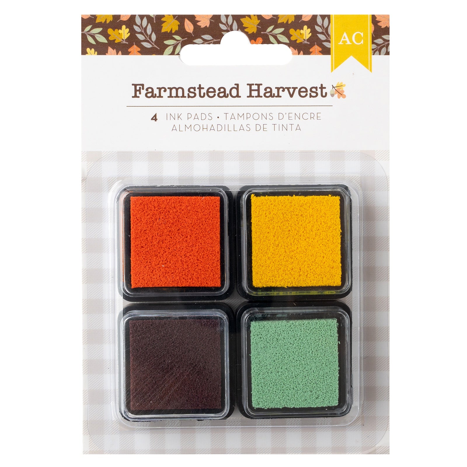 691848PK AC American Crafts FARMSTEAD HARVEST Ink Pads 4pc - Image 1