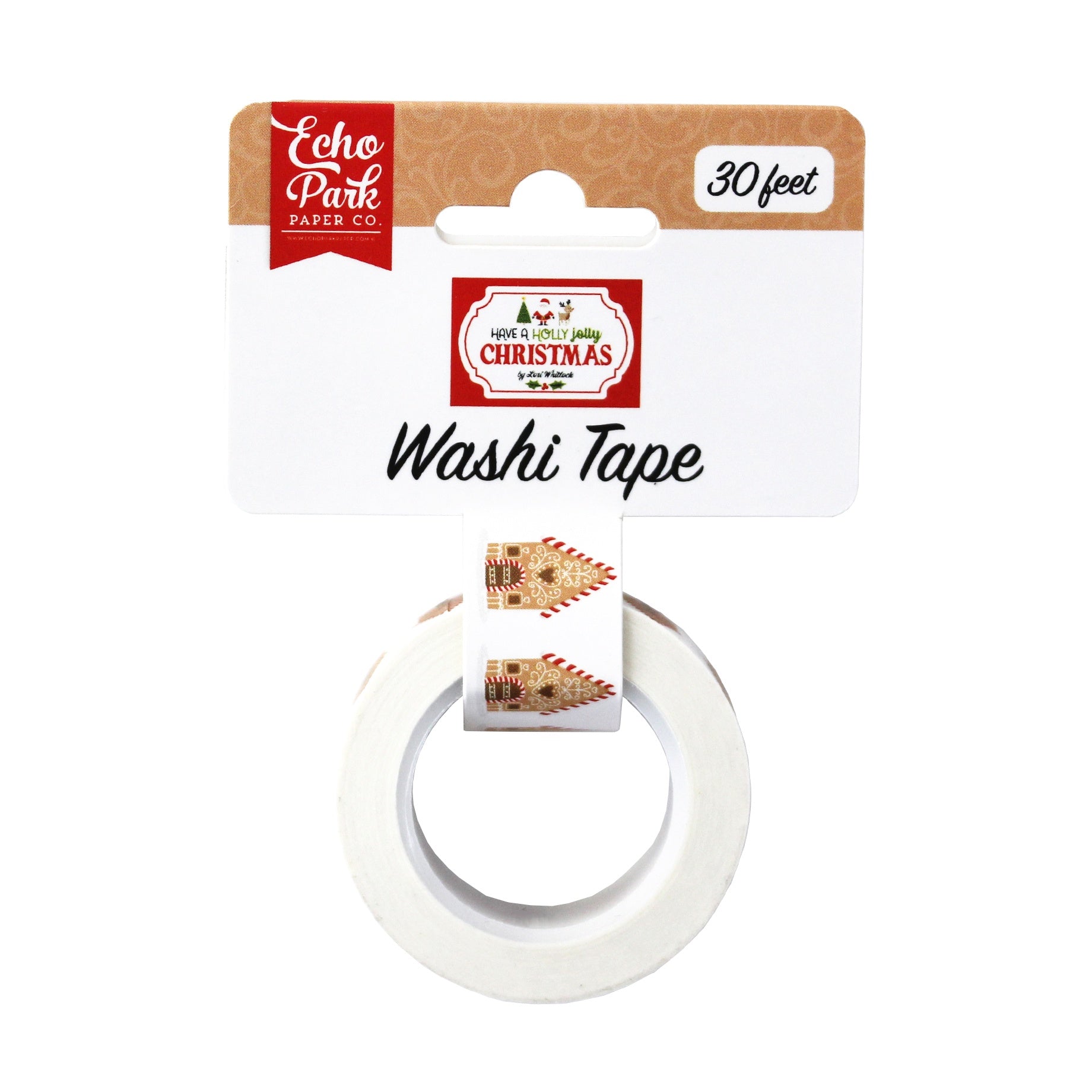 692817PK Echo Park Have A Holly Jolly Christmas GINGERBREAD BAKERY Washi Tape - Image 1