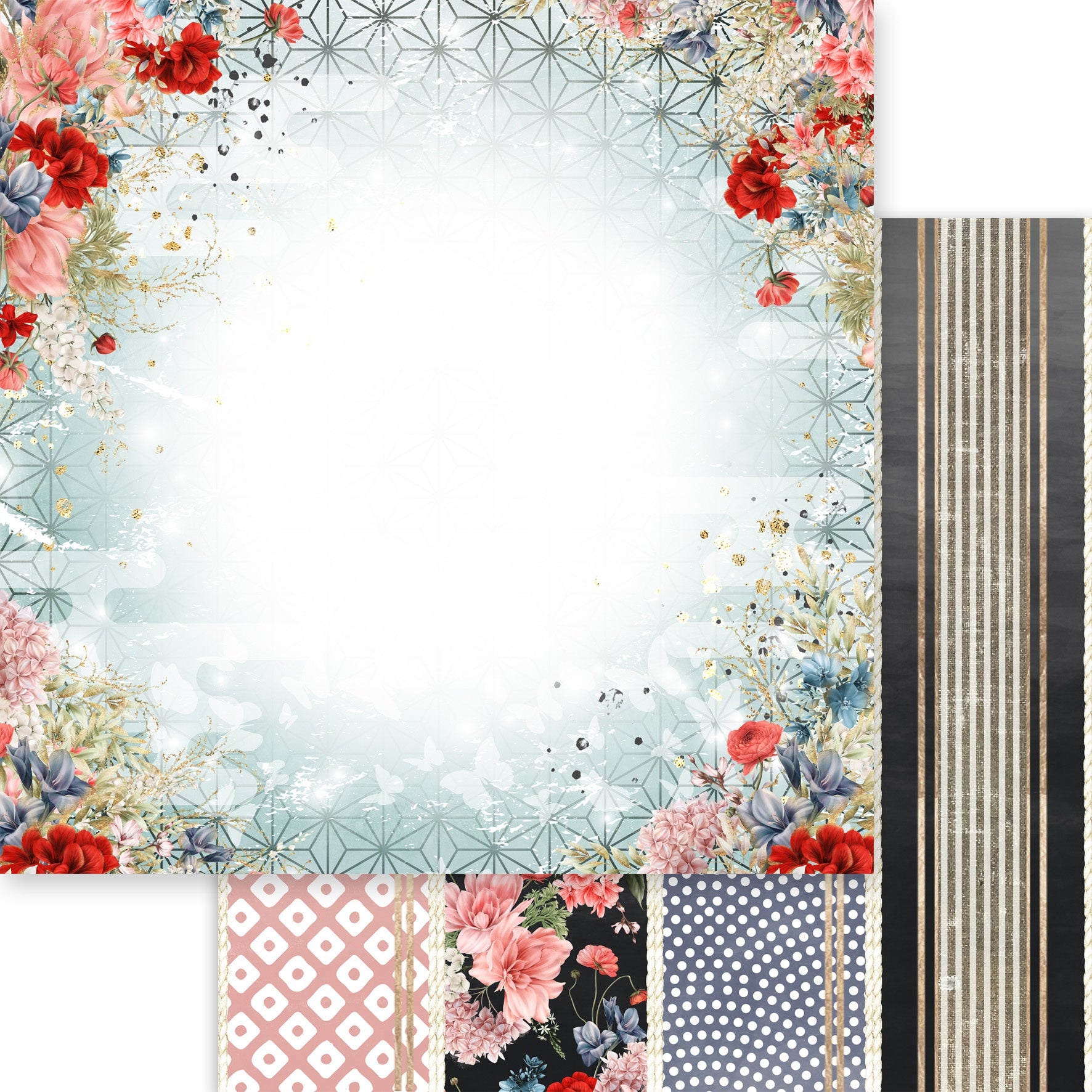 695272PR Asuka Studio MOON BUNNY CELEBRATION FULL MOON 12X12 Scrapbook Paper - Image 1