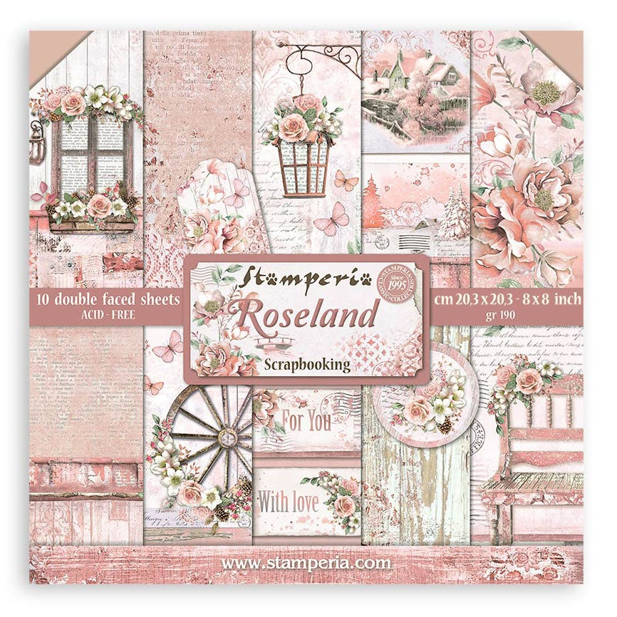 699384PK Stamperia ROSELAND 8"X8" Scrapbook Paper Pad - Image 1