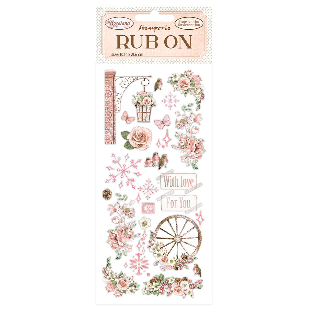 699394PK Stamperia ROSELAND RUB ON Rubon sheet - Image 1