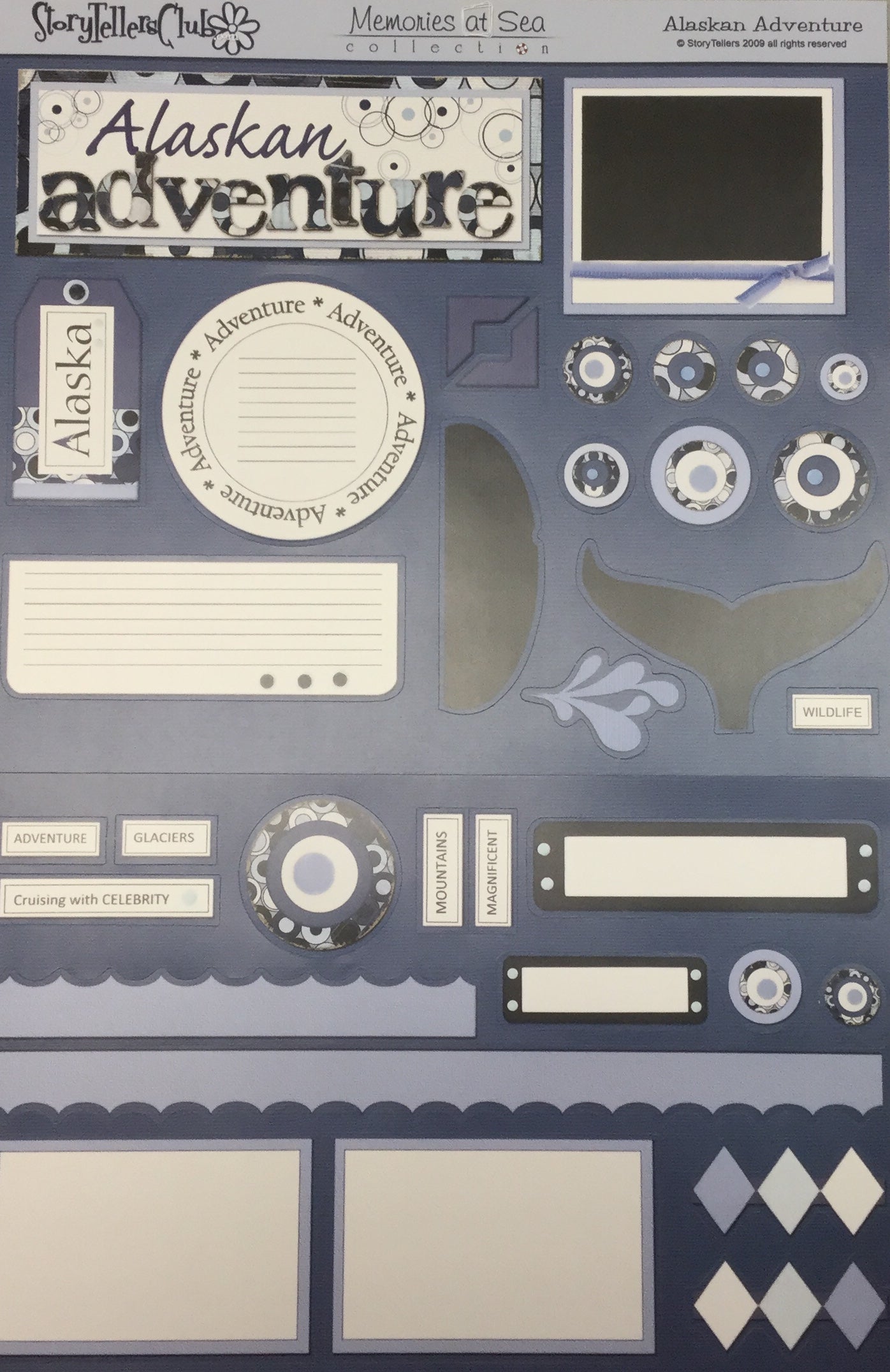 6A4DB492-622F-4C74-8D69-9DC85B3294E4 StoryTellers Memories At Sea ALASKAN ADVENTURE Diecuts 12”x18” - Image 1