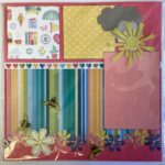 Premade SUN & CLOUDS 12"X12" Scrapbook Page