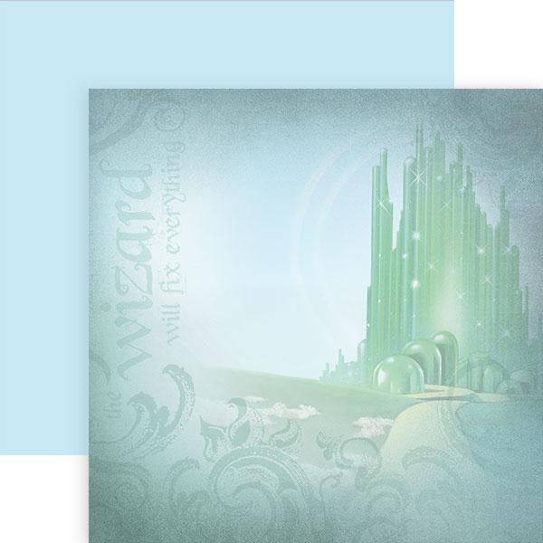 6CBF99EA-1D3C-4602-972A-C4380273EDBC Paper House WIZARD OF OZ Emerald City 12"X12" Scrapbook Paper - Image 1