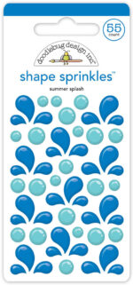 Doodlebug Summer Fun SUMMER SPLASH Shape Sprinkles 55pc