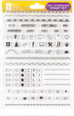 Peter Pauper DOT JOURNALING Clear Silicone Stamp Set