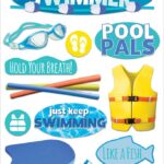 Paper House Dimensional SWIMMING Stickers