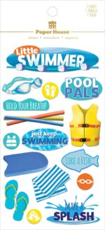 Paper House Dimensional SWIMMING Stickers
